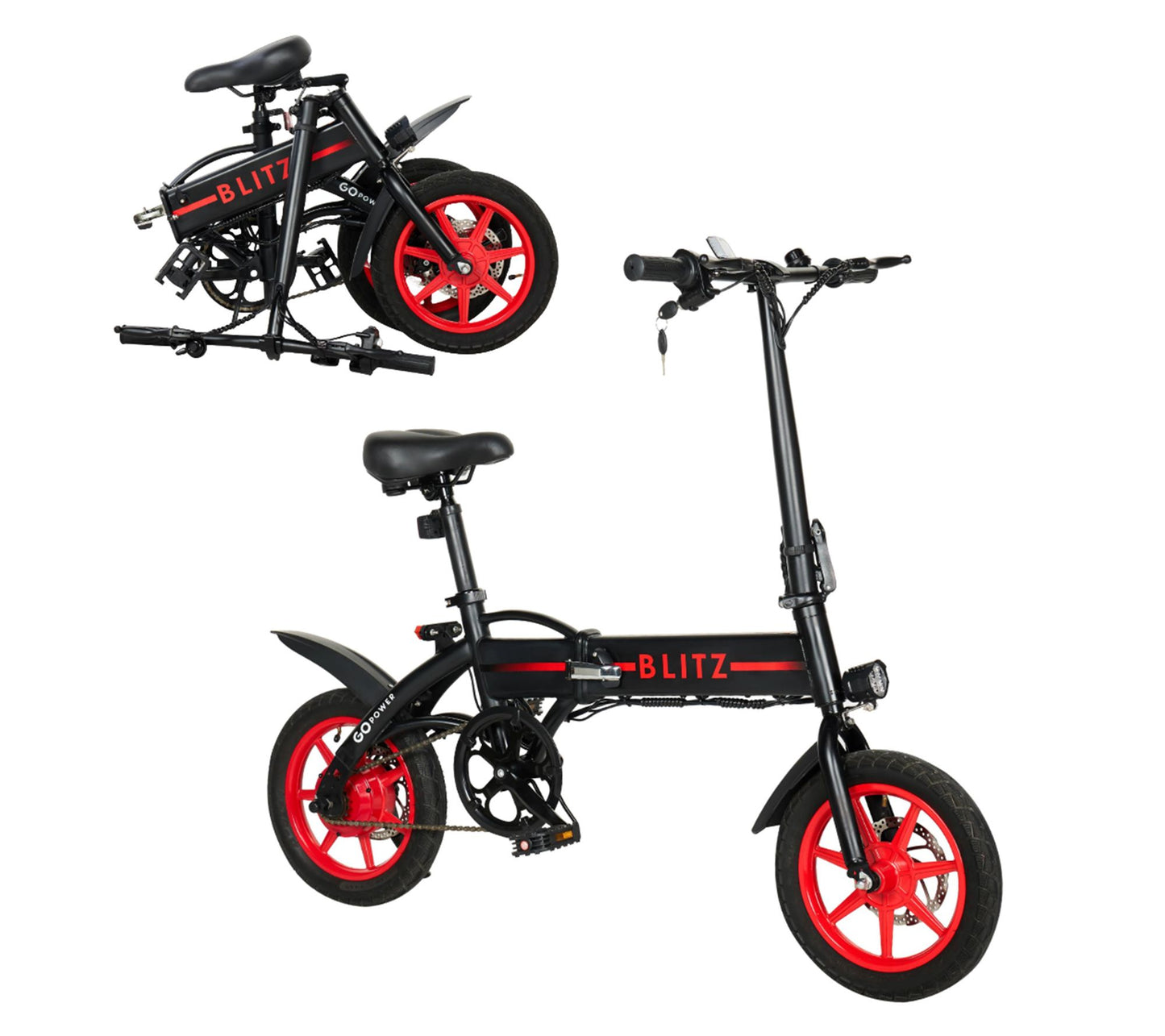GoPowerBike GoBlitz Lightweight Compact Folding Mini EBike