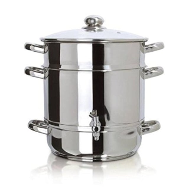 euro cuisine stainless steel stove top steam juicer