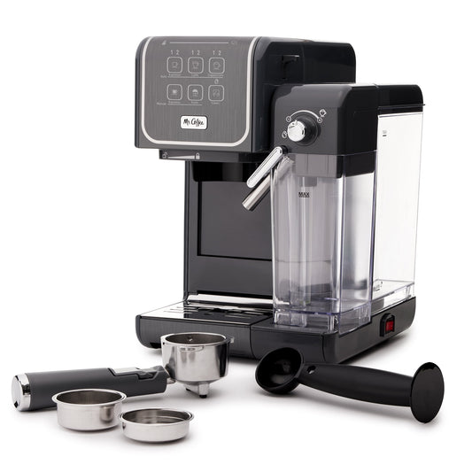 Open Box Mr. Coffee CoffeeHouse+ Espresso, Cappuccino, & Latte Maker, Grey