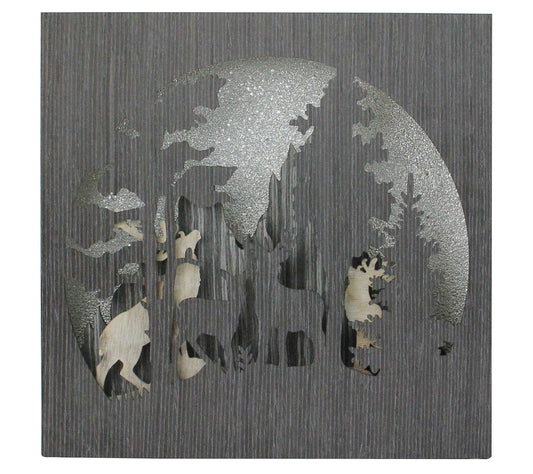 Northlight 13.75" Winter Woodland Deer Shadow Box Table Decor