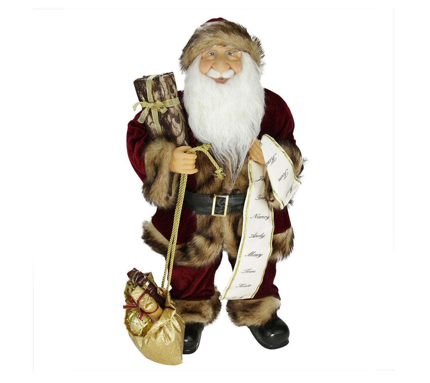 Northlight 24" Woodland Standing Santa Claus Figure w/ List
