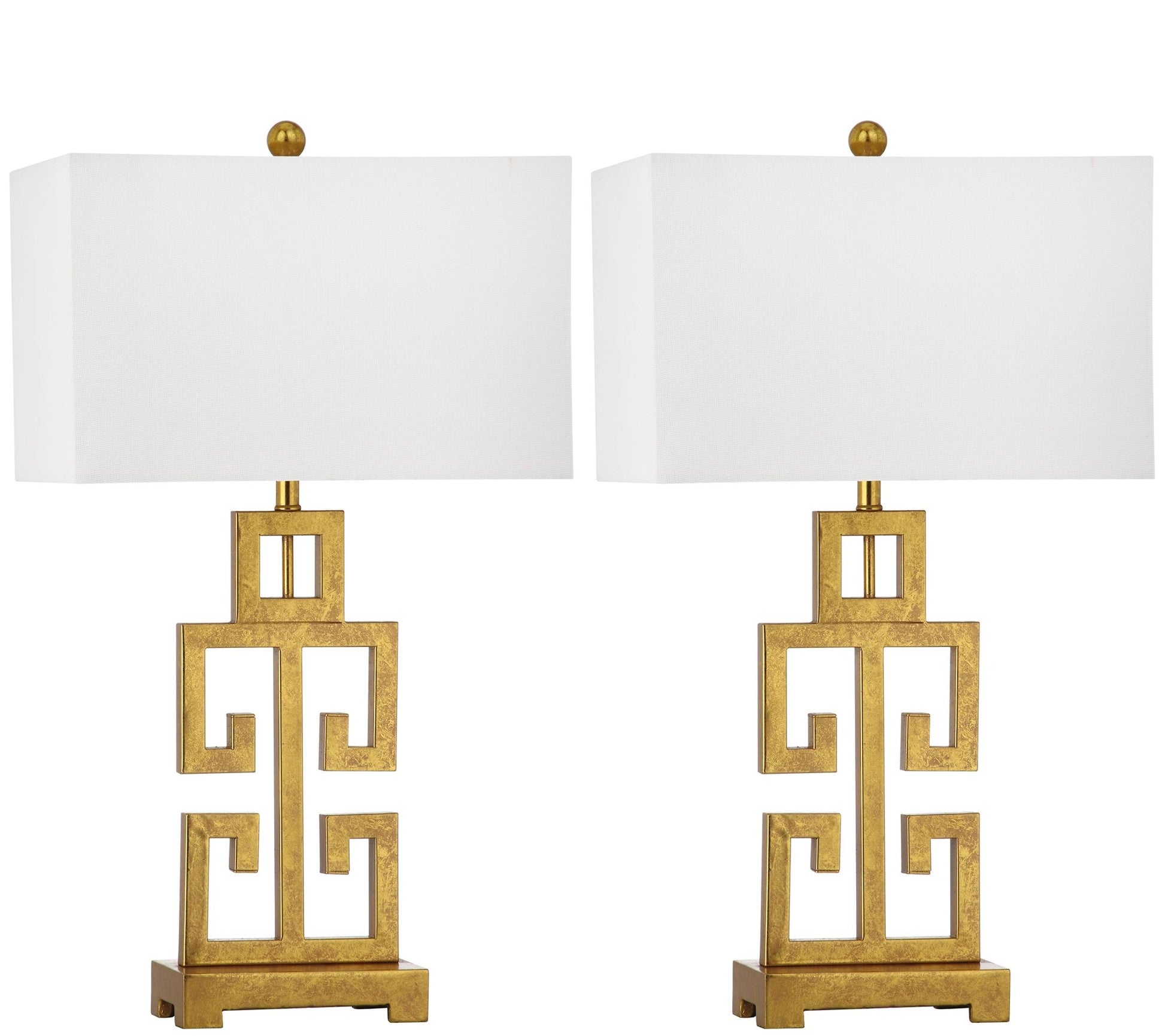 Safavieh Set of 2 Greek Key Table Lamps