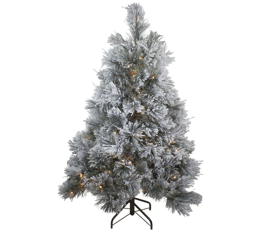 Northlight 4.5' LED Black Spruce Faux Tree - Clear Lights