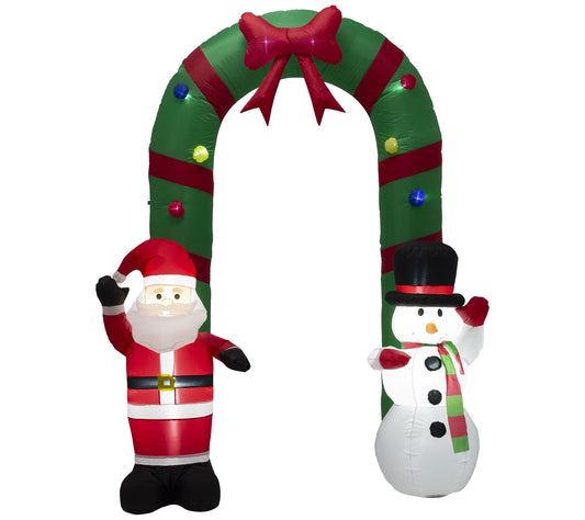 Glitzhome Indoor/Outdoor 8FT Holly Jolly Yard Ach Inflatable