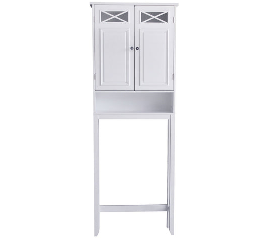 Teamson Home Wood Space Saver with 2 Doors, White