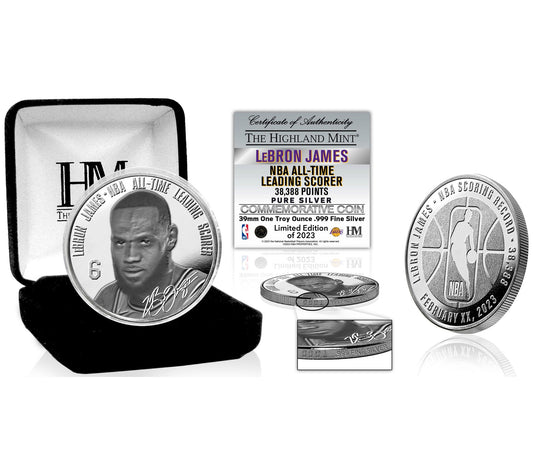 Highland Mint LeBron James All-Time Leading Scorer Sliver Coin