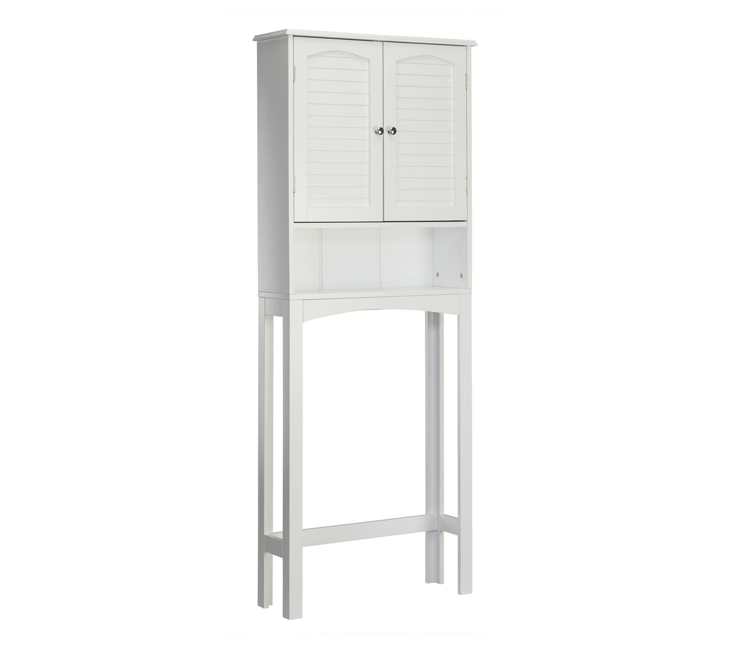 Teamson Home Wooden Space Saver w/Shutter Style  Doors - White