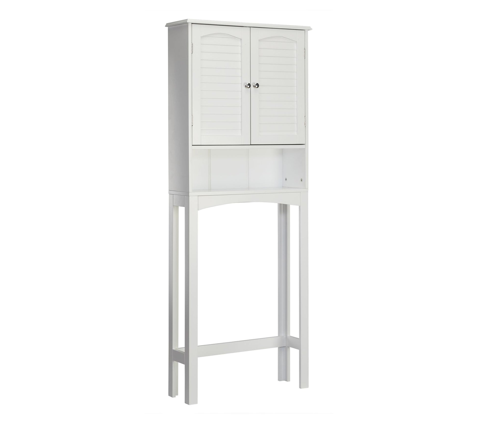 Teamson Home Wooden Space Saver w/Shutter Style  Doors - White