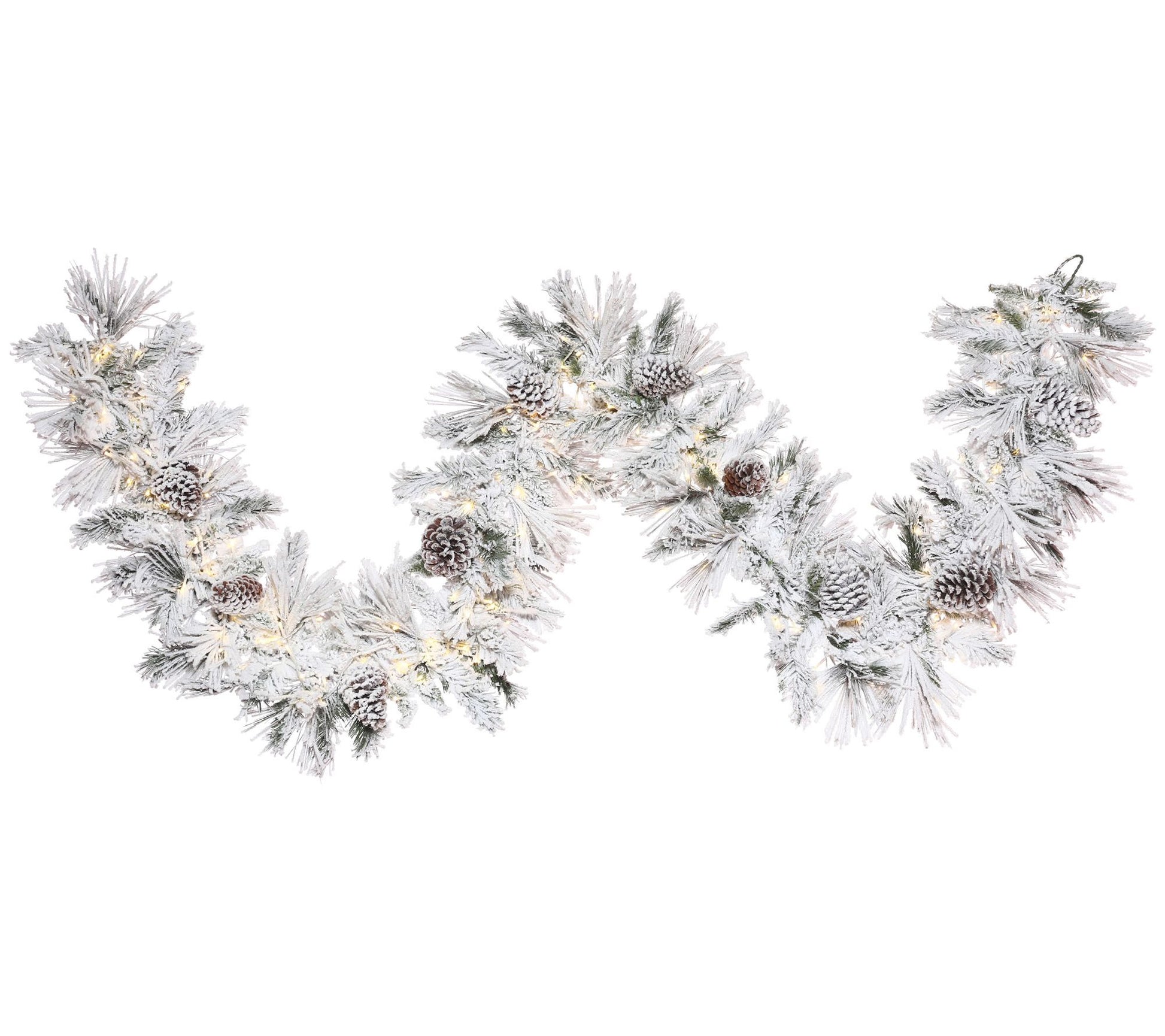 Vickerman 9' x 14" Flocked Atka Artificial Chritmas Garland