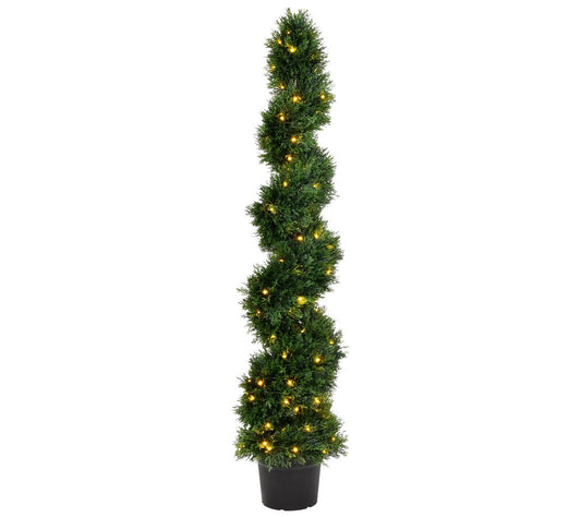 Vickerman LED 5' Cedar Spiral Topiary 130WW lights