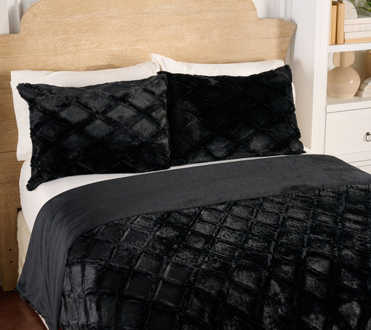 Hotel du Cobb Diamond Coverlet Set - Full/Queen by Dennis Basso