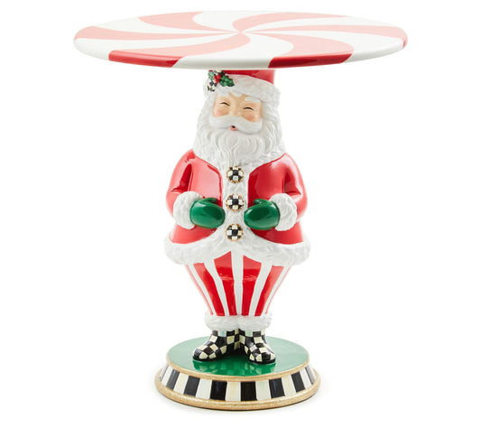 MacKenzie- Childs Holly Jolly Santa Pedestal