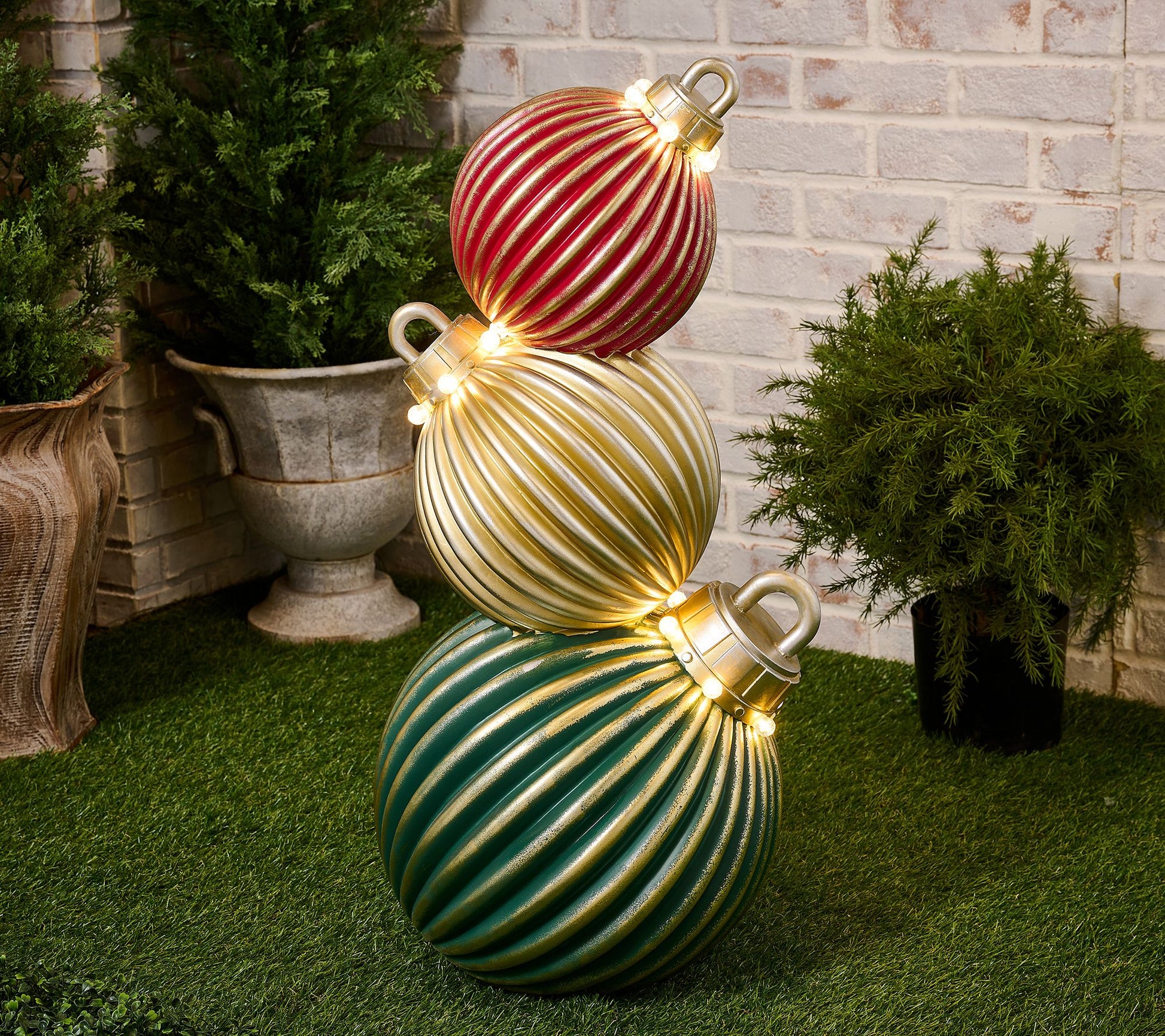 Illuminated Indoor/Outdoor 32" Stacking Ornaments by Kim Gravel