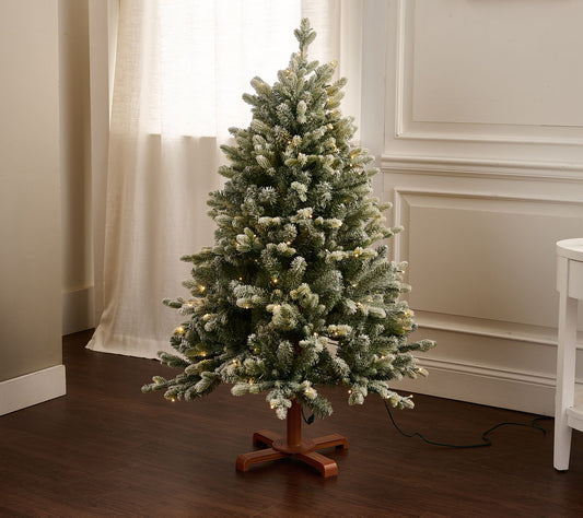 Bethlehem Lights 4' Grand Balsam LED Mini Tree with Farm Stand