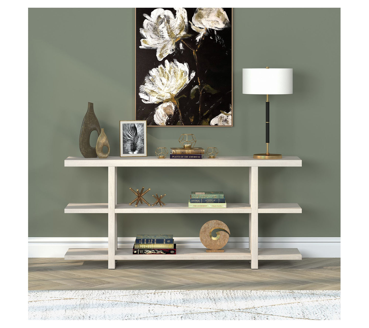 Hudson&Canal Acosta 64" Wide Rectangular Console Table