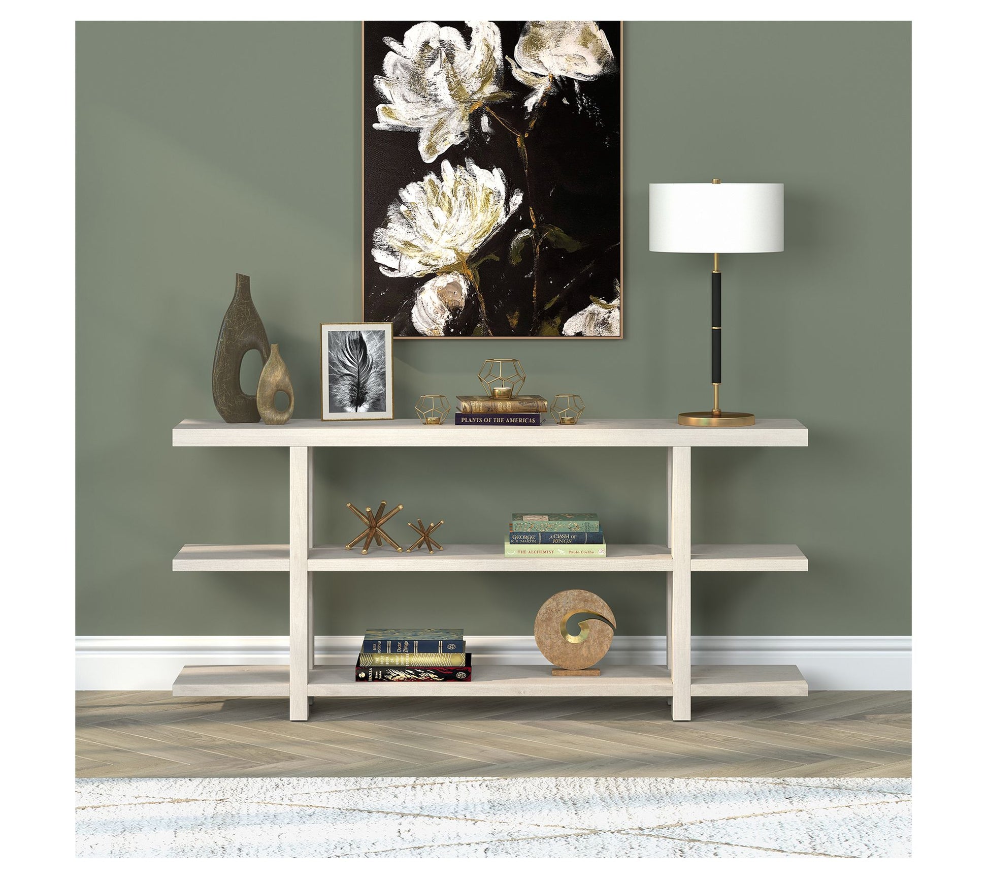 Hudson&Canal Acosta 64" Wide Rectangular Console Table