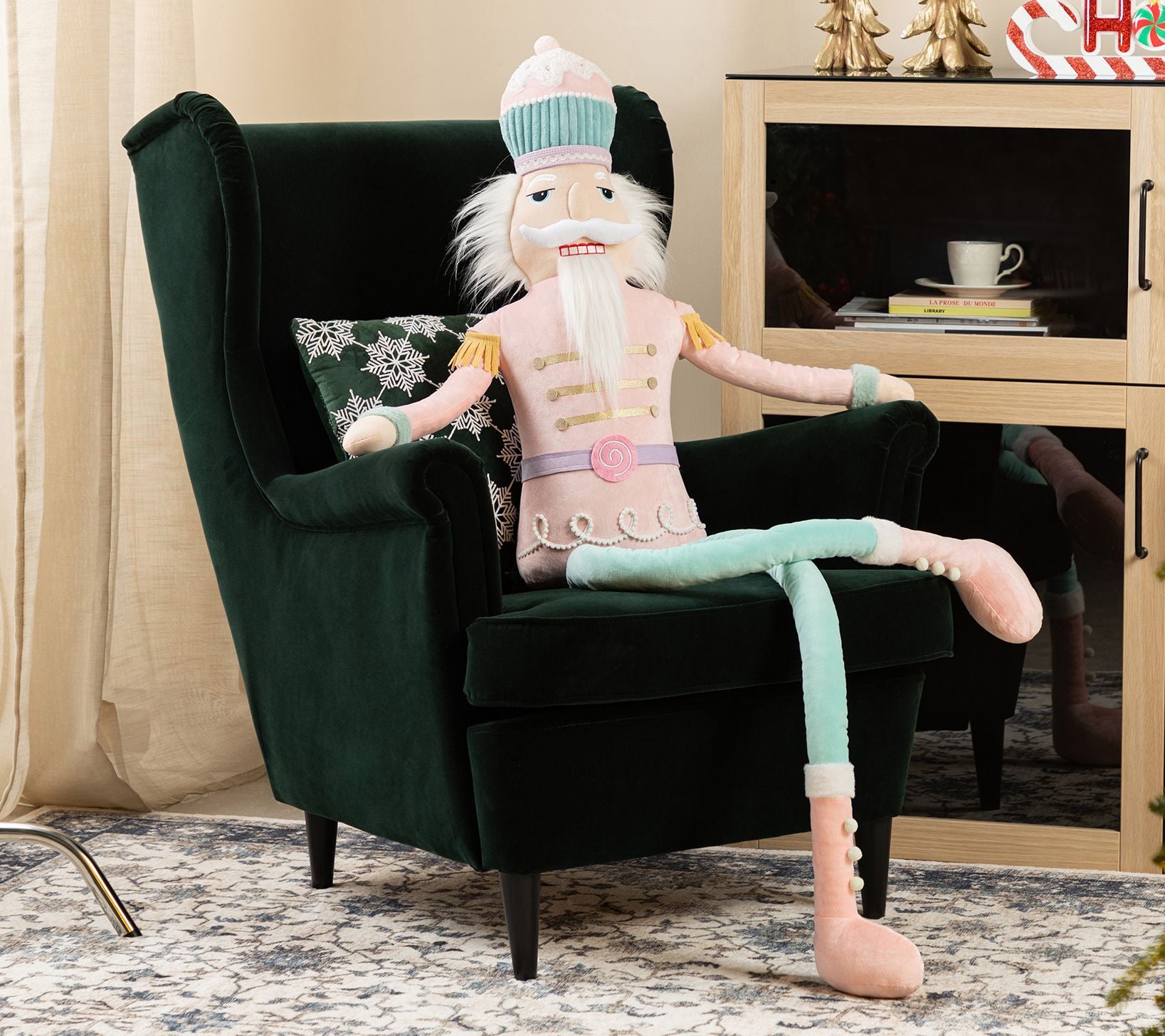 Glitzhome 60"H Christmas Extra Large Fabric Nutcracker