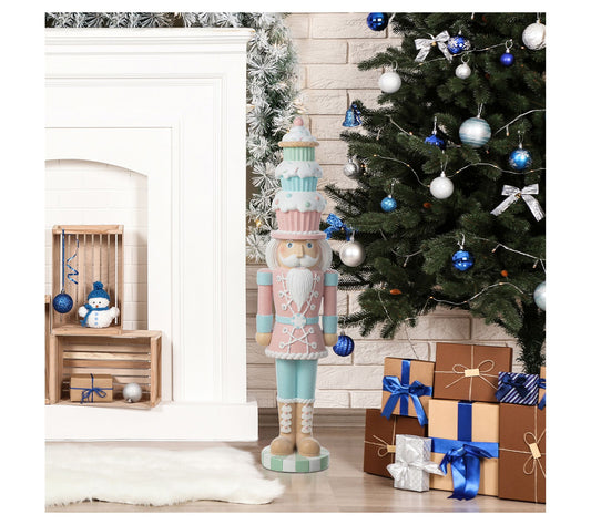 Glitzhome Lighted Sweet Treat Christmas Nutcracker Porch Decor
