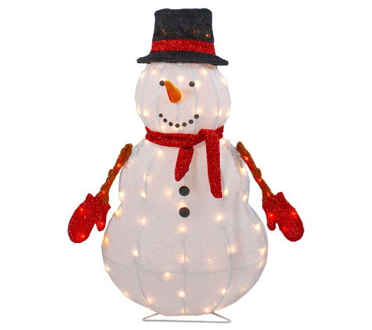 Northlight 32" Prelit 3D Snowman Yard ChristmasDecor
