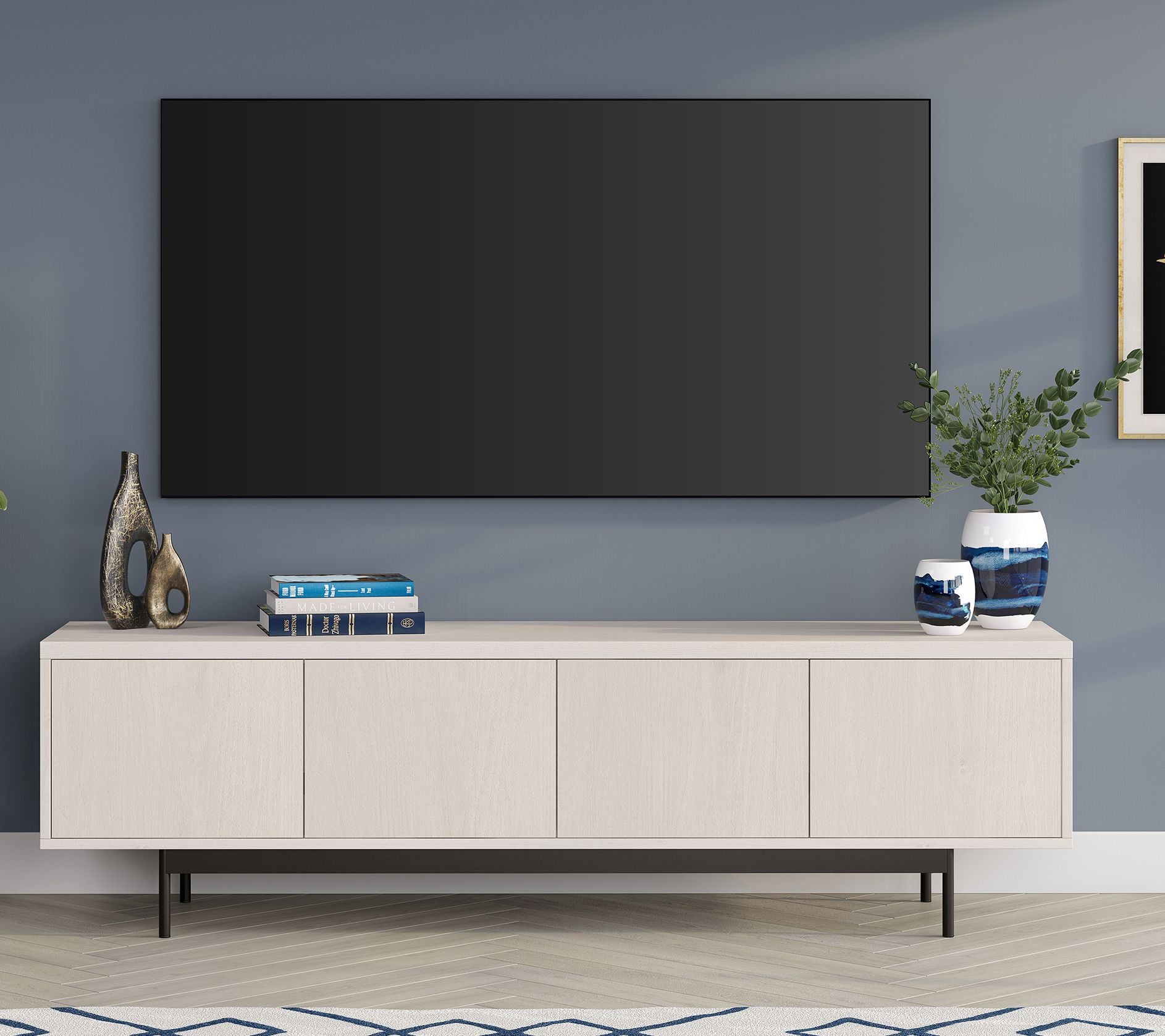 Hudson&Canal Abington Rectangular TV Stand forTV's up to 75"