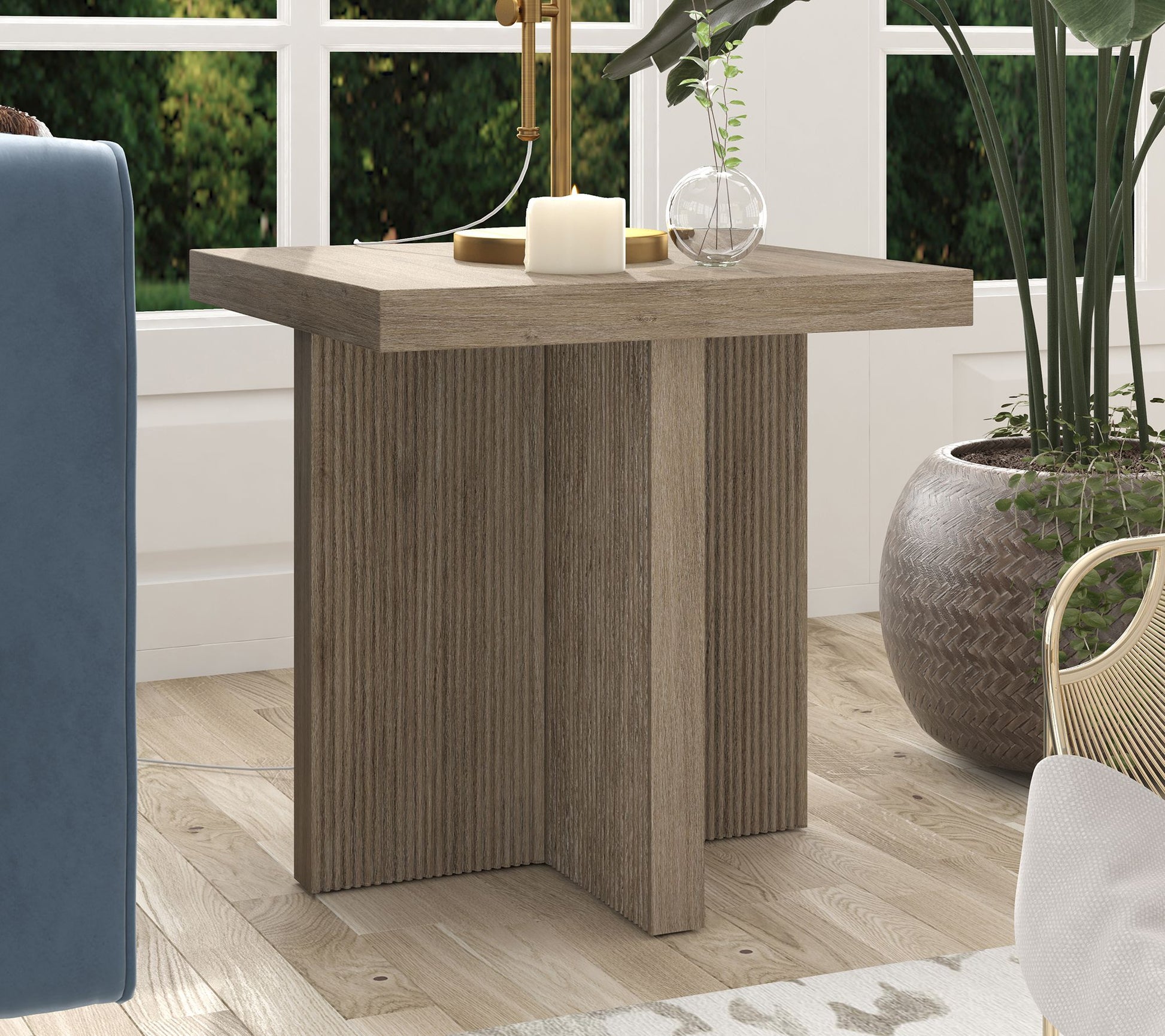 Hudson&Canal Boden 22" Wide Square Side Table