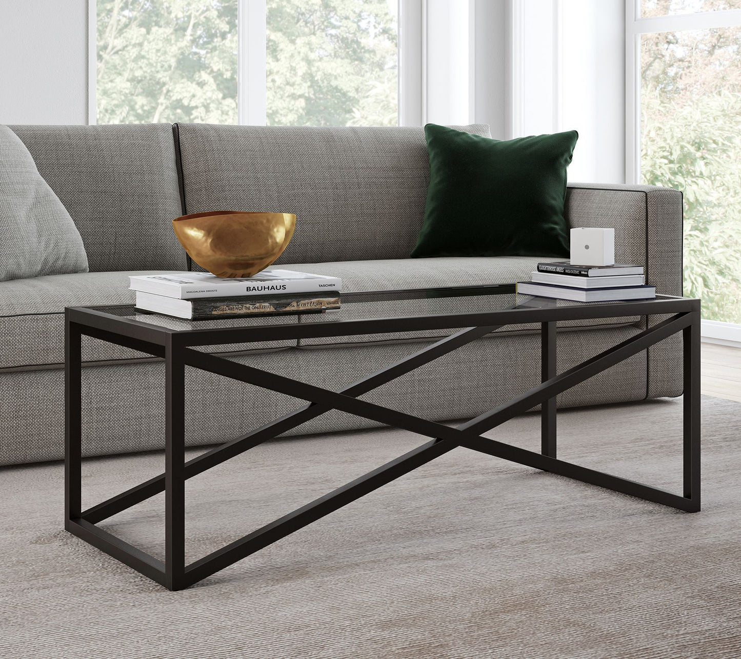 Hudson&Canal Calix 46" Wide Rectangular CoffeeTable