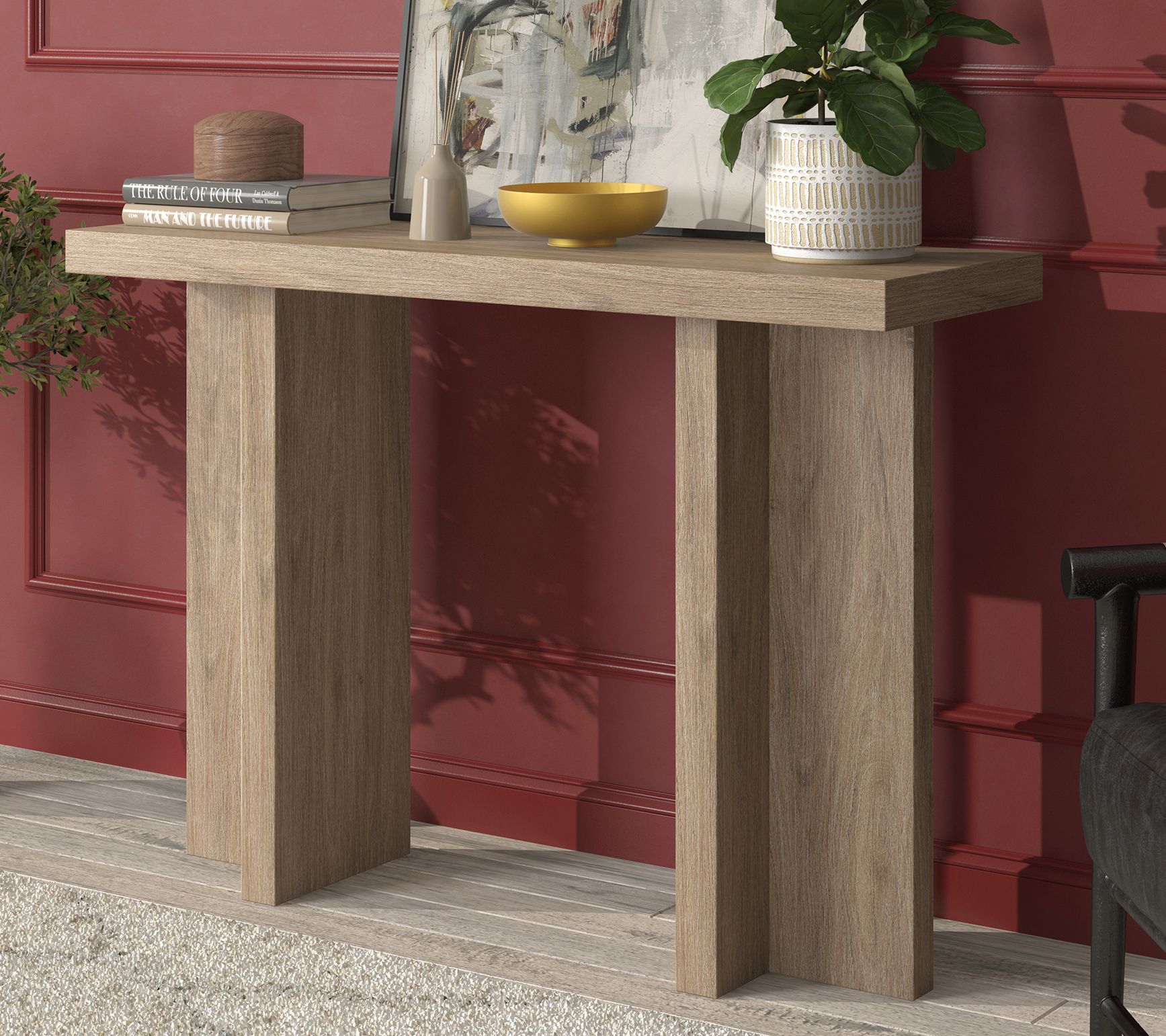 Hudson&Canal Dimitra 42" Wide Rectangular Console Table