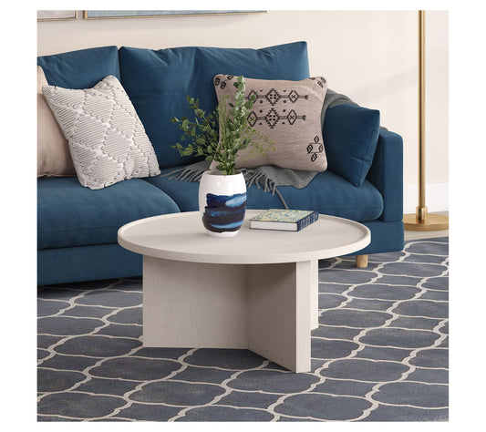 Hudson&Canal Gunnar 32" Wide Round Coffee Table