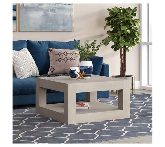 Hudson&Canal Hughes 32" Wide Square Coffee Table