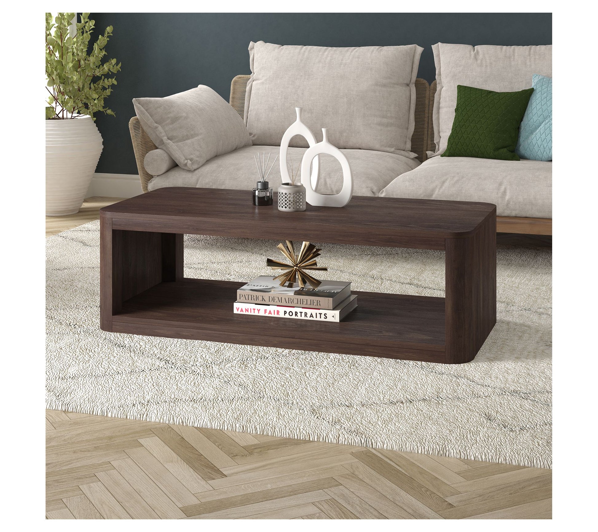 Hudson&Canal Kellan 47" Wide Rectangular CoffeeTable