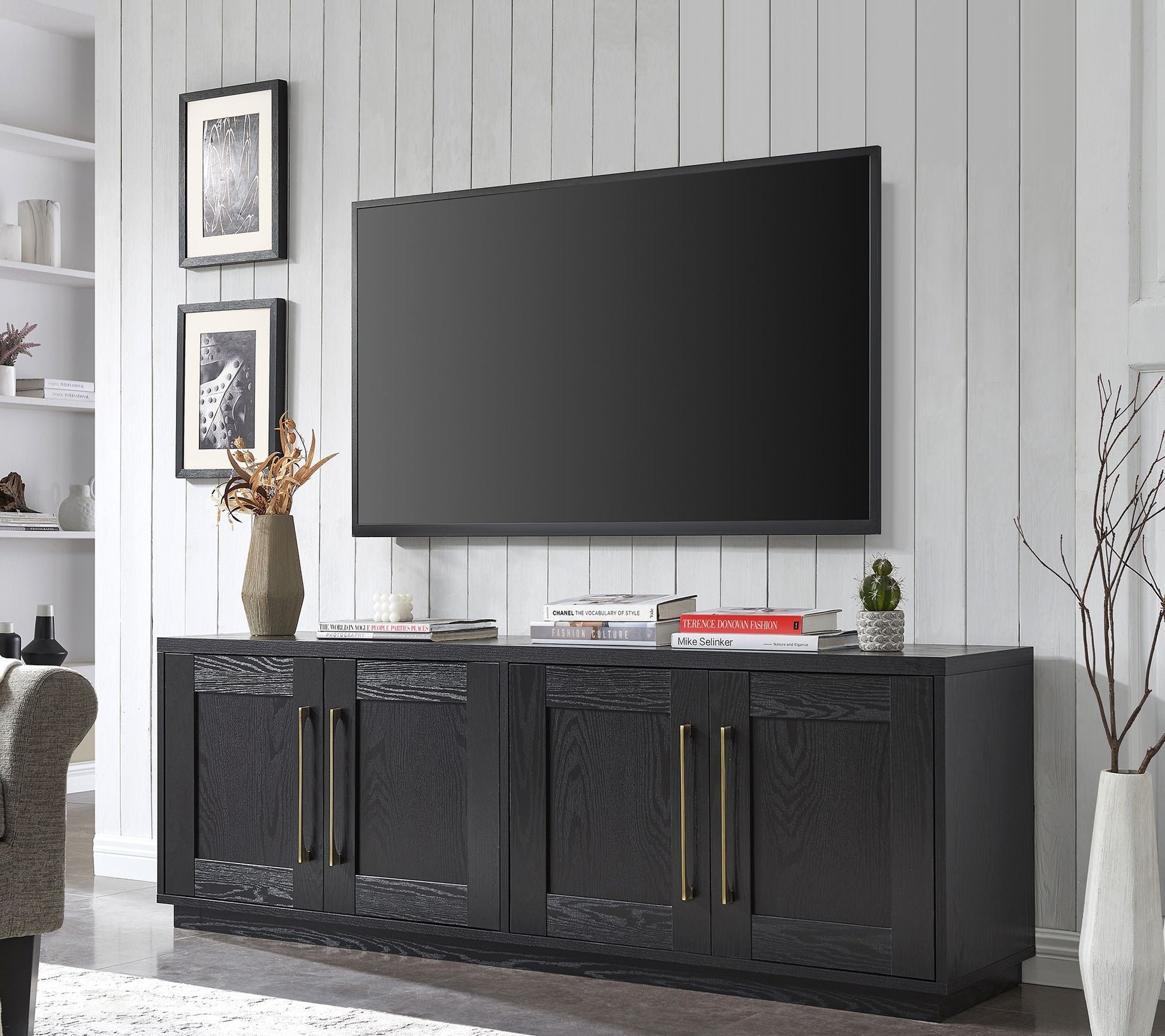 Hudson&Canal Tillman Rectangular TV Stand for TV's up to 75"