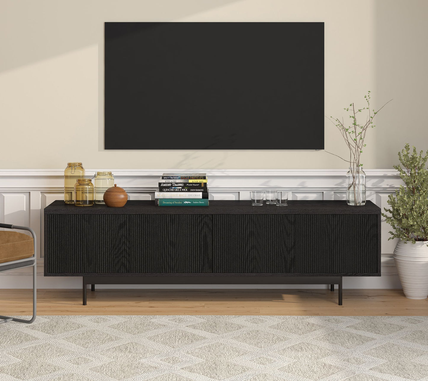 Hudson&Canal Whitman TV Stand for TV's up to 75lbs