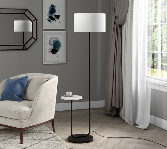 Hudson&Canal Jacinta Floor Lamp with Marble Tray Table