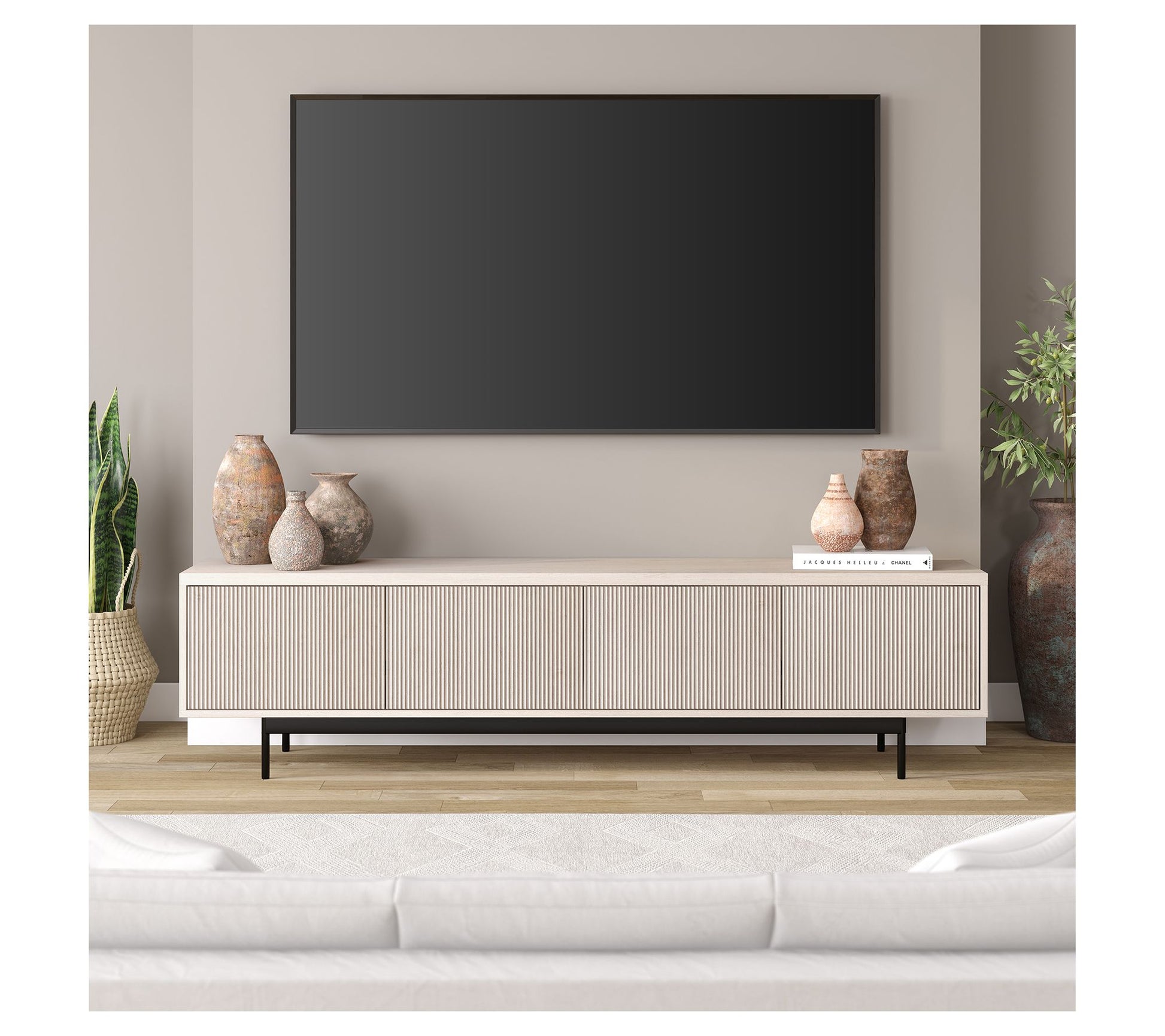 Hudson&Canal Whitman Rectangular TV Stand for TV's up to 85"