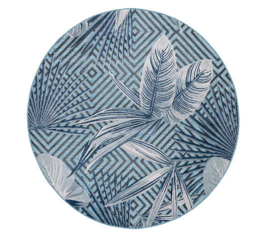 Safavieh Tropical Geometry 6'-5" x 6'-5" RoundOutdoor Rug