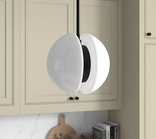 Hudson&Canal Kyriana 2-Light Pendant with GlassShade