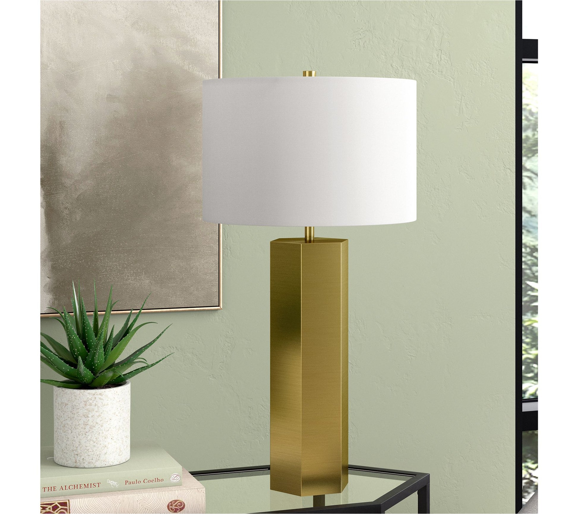 Hudson&Canal Warren Table Lamp with Fabric Shade