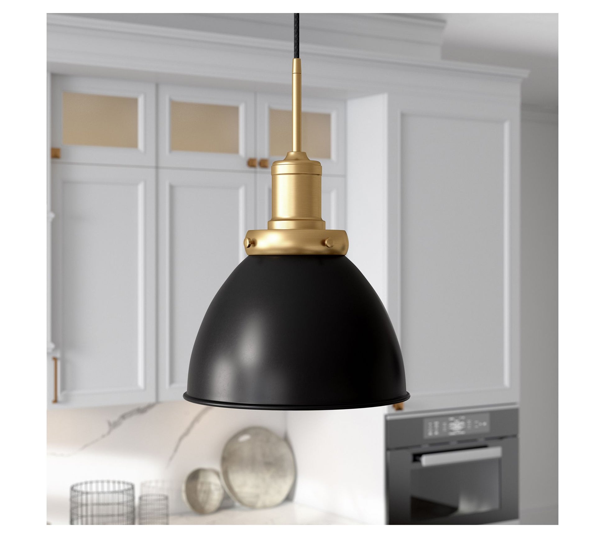 Hudson&Canal Madison 12" Wide Pendant with Metal Shade