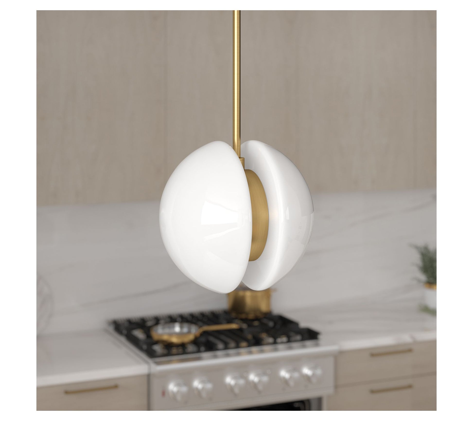 Hudson&Canal Kyriana 10" Wide 2-Light Pendant with Glass Shade