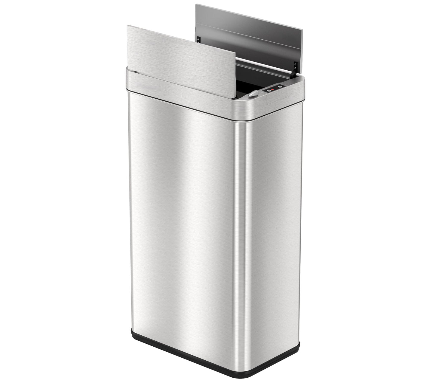 iTouchless 18 Gal Stainless Steel Wings-Open Sensor Trash Can