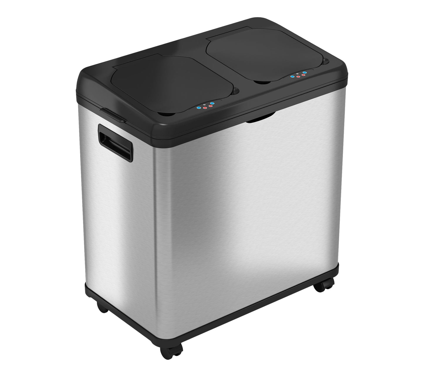 iTouchless 16G Dual Sensor Trash Can & RecycleBin with Wheels