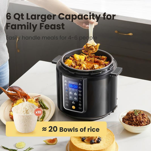 9-in-1 Electric Pressure Cooker , Deals for you Days, gift, 6QT Slow Rice Cooker 14 Presets Instant Multi Cooker