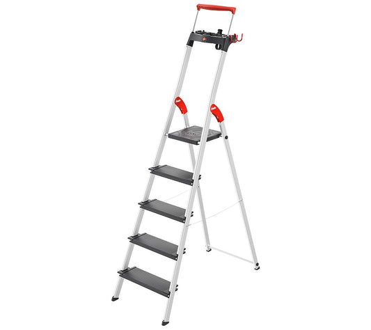 Hailo L100 TopLine 5-Step aluminum safety stepladder